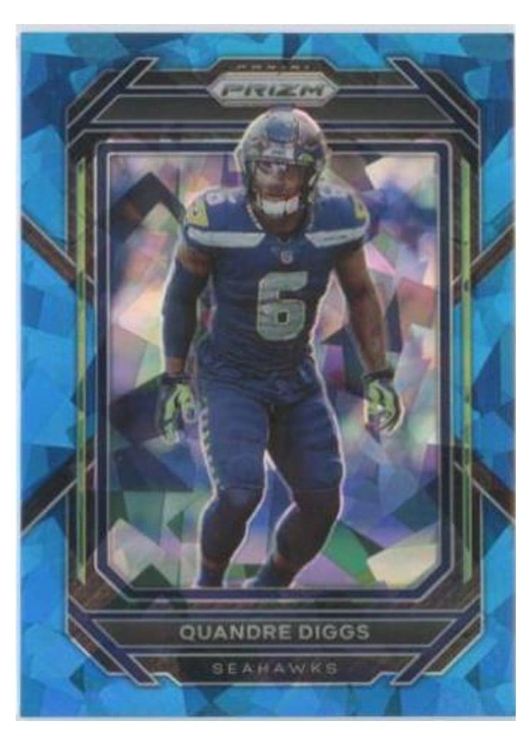 2022 Panini Prizm Base Set Quandre Diggs Blue Ice #260 card