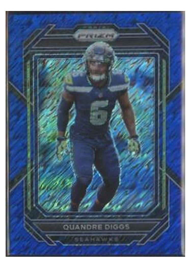 2022 Panini Prizm Base Set Quandre Diggs Blue Shimmer #260 card