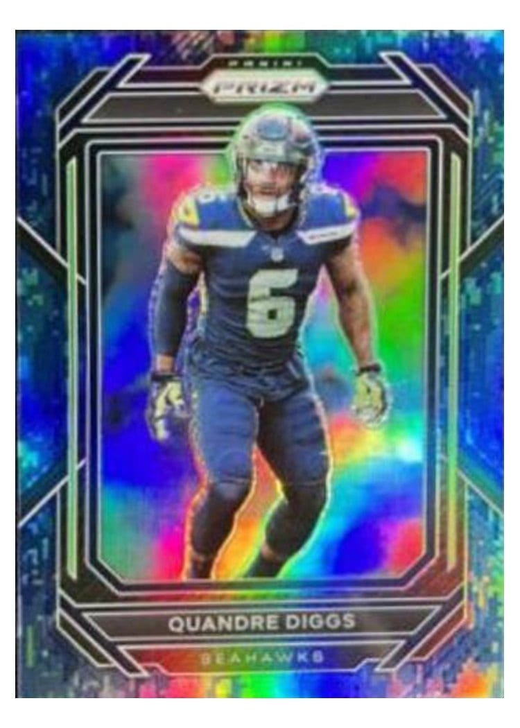 2022 Panini Prizm Base Set Quandre Diggs Navy Camo #260 card