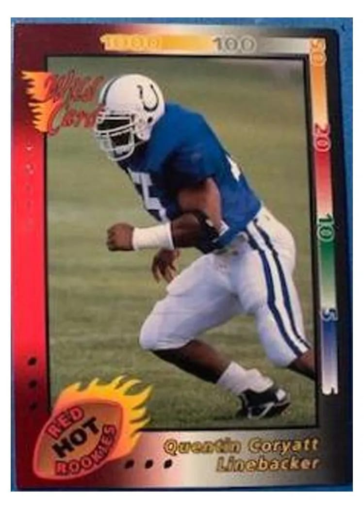 1992 Wild Card Red Hot Rookies Quentin Coryatt #14 card