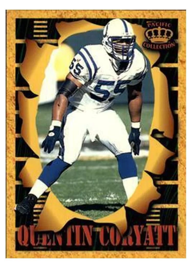 1996 Pacific Invincible Smash Mouth Quentin Coryatt #SM72 card
