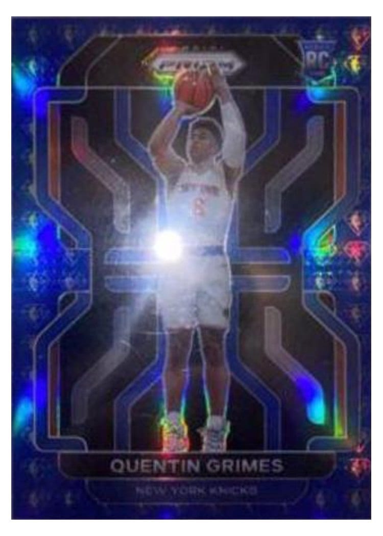 2021-22 Panini Prizm Base Set Quentin Grimes 75th Anniversary Red Diamond Prizm #285 card