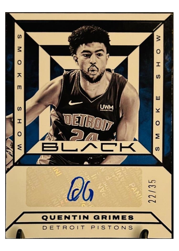 2023-24 Panini Black Smoke Show Signatures Quentin Grimes #SSS-QG card