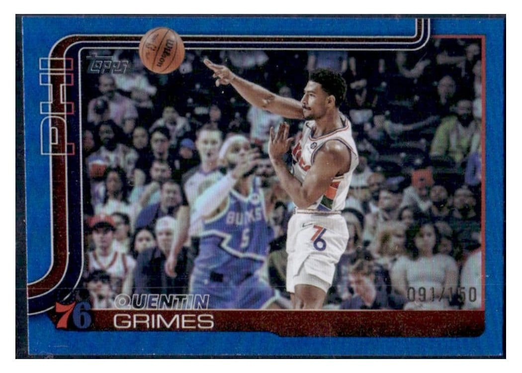 2025-26 Topps Base Set Quentin Grimes Blue Rainbow #25 card