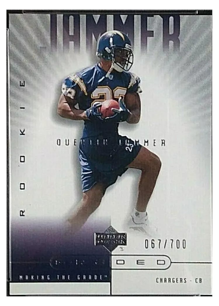 2002 Upper Deck Graded Quentin Jammer Making the Grade RC Gold #116 card