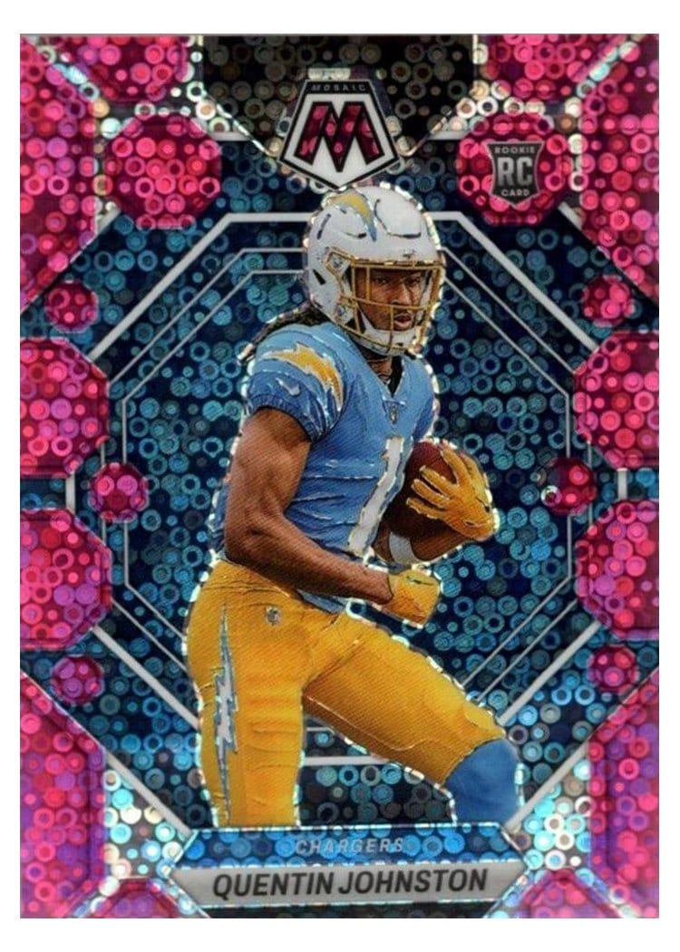 2023 Panini Mosaic Base Set Quentin Johnston No Huddle Pink #356 card