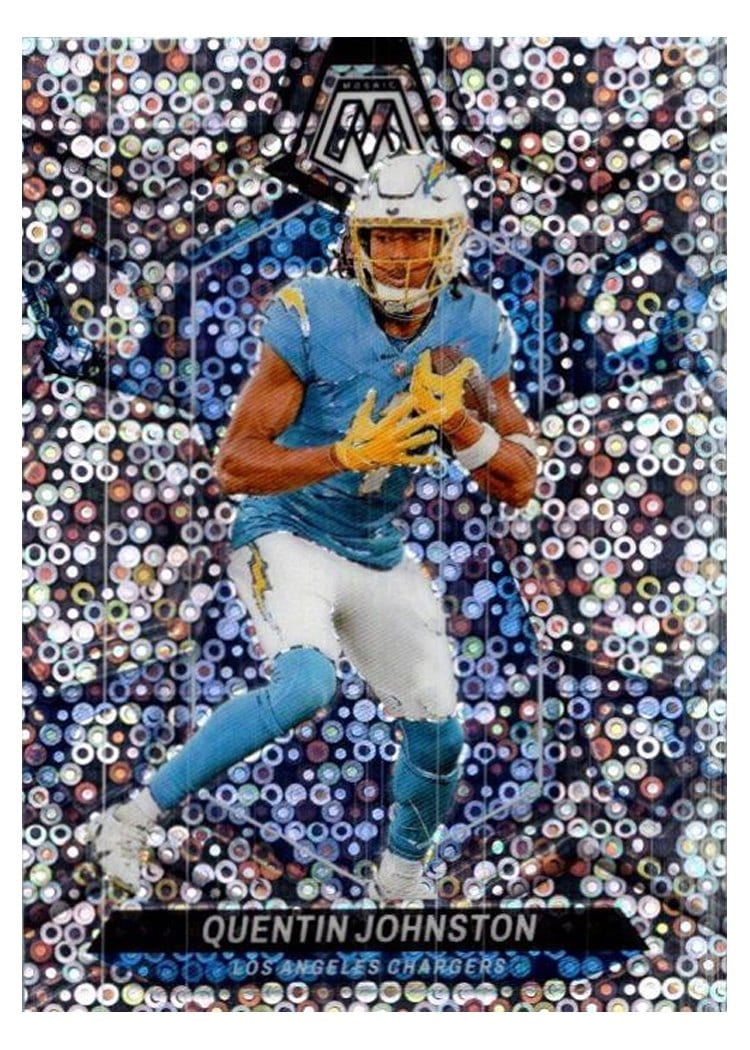 2024 Panini Mosaic Base Set Quentin Johnston No Huddle Silver #123 card