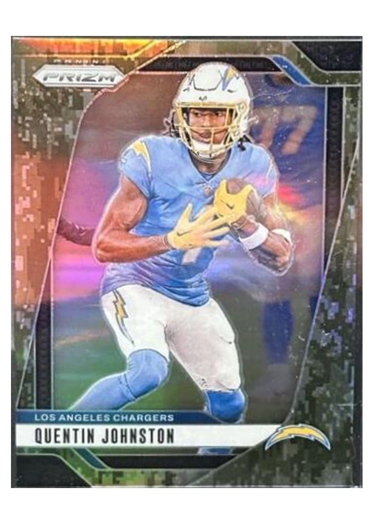 2024 Panini Prizm Base Set Quentin Johnston Forest Camo #160 card