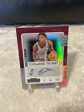 2022 Panini Chronicles Draft Picks Contenders College Ticket Autograph Quenton Jackson #CT-QJA card