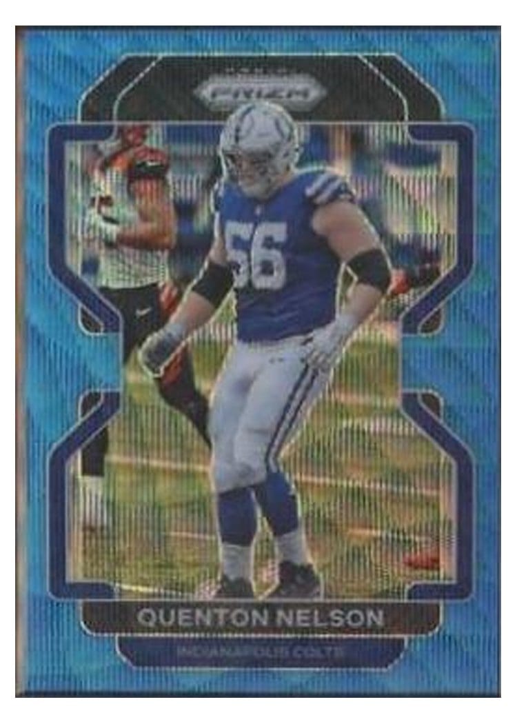2021 Panini Prizm Base Set Quenton Nelson #23 card