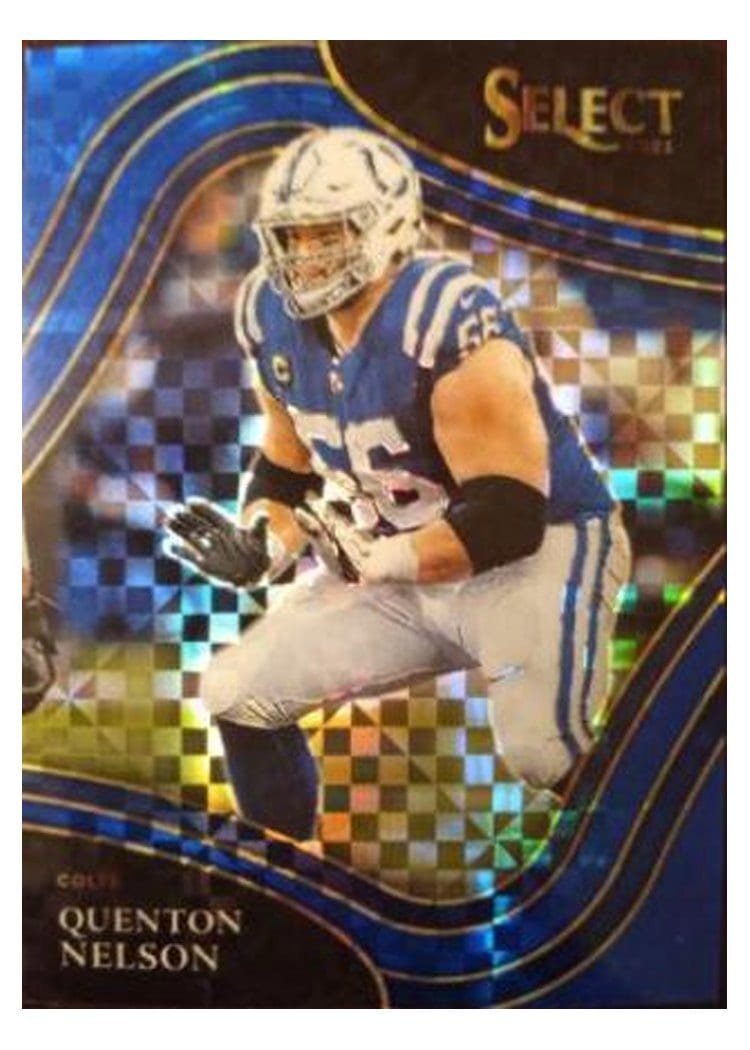2021 Panini Select Base Set Quenton Nelson Blue #316 card