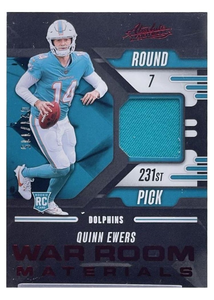 2025 Panini Absolute War Room Materials Quinn Ewers #WRM-QES card