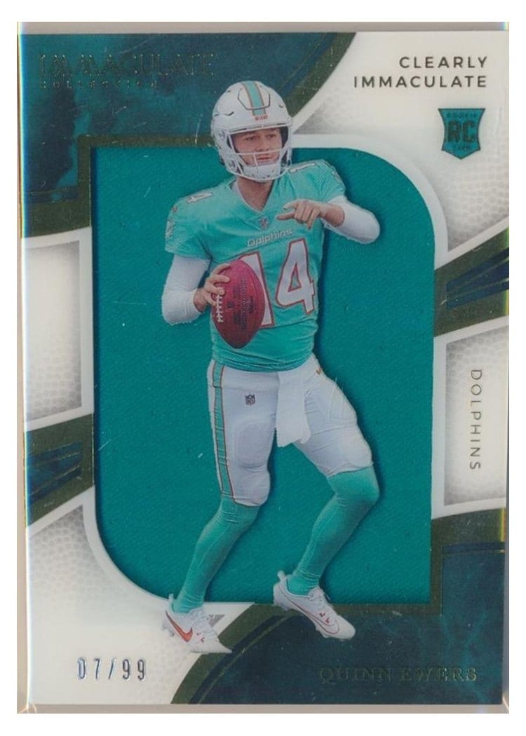 2025 Panini Immaculate Clearly Immaculate Rookie Jerseys Quinn Ewers #26 card
