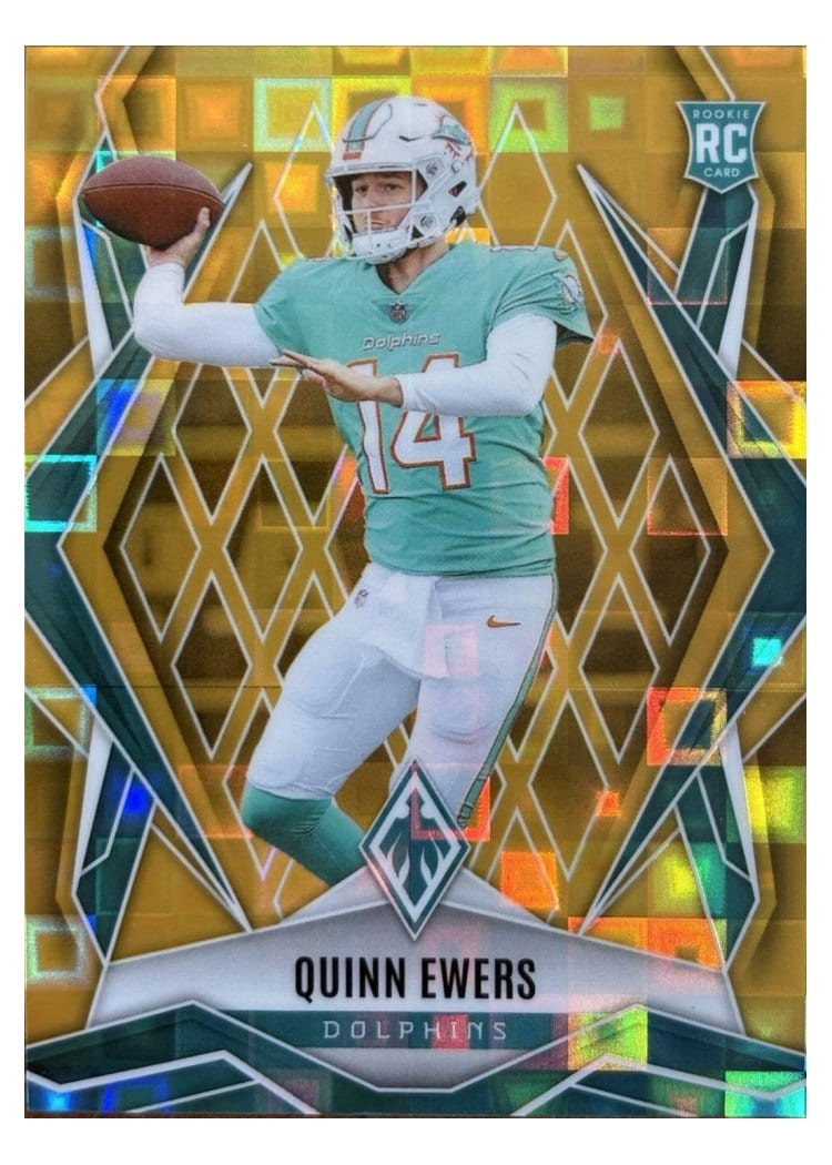 2025 Panini Phoenix Base Set Quinn Ewers Gold Seismic #159 card