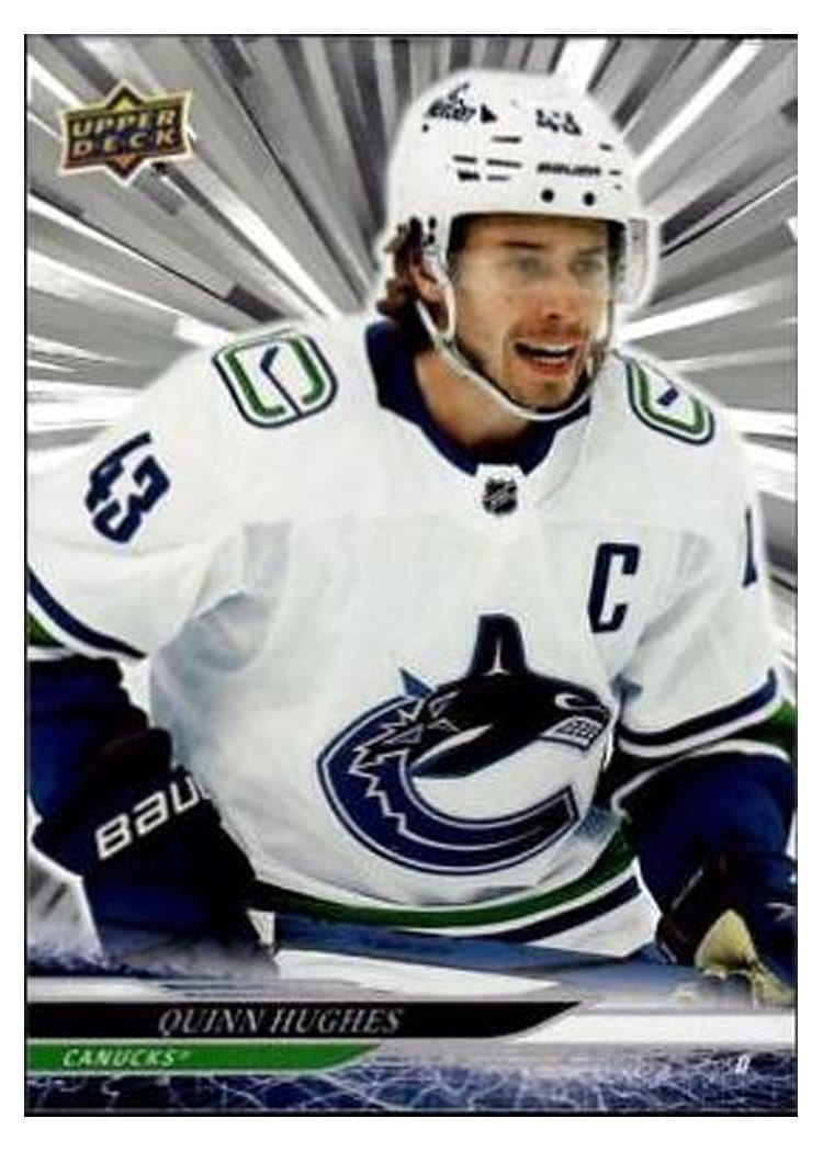 2024-25 Upper Deck Base Set Quinn Hughes Outburst Silver #176 card