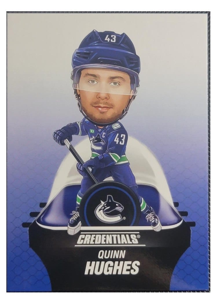 2024-25 Upper Deck Credentials Arena Giveaways - Bobbleheads Quinn Hughes #BH-QH card