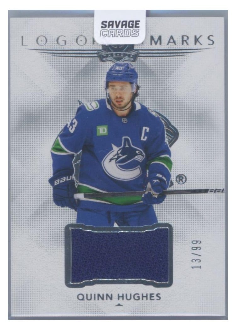 2024-25 Upper Deck The Cup Logomarks Quinn Hughes #LM-QH card