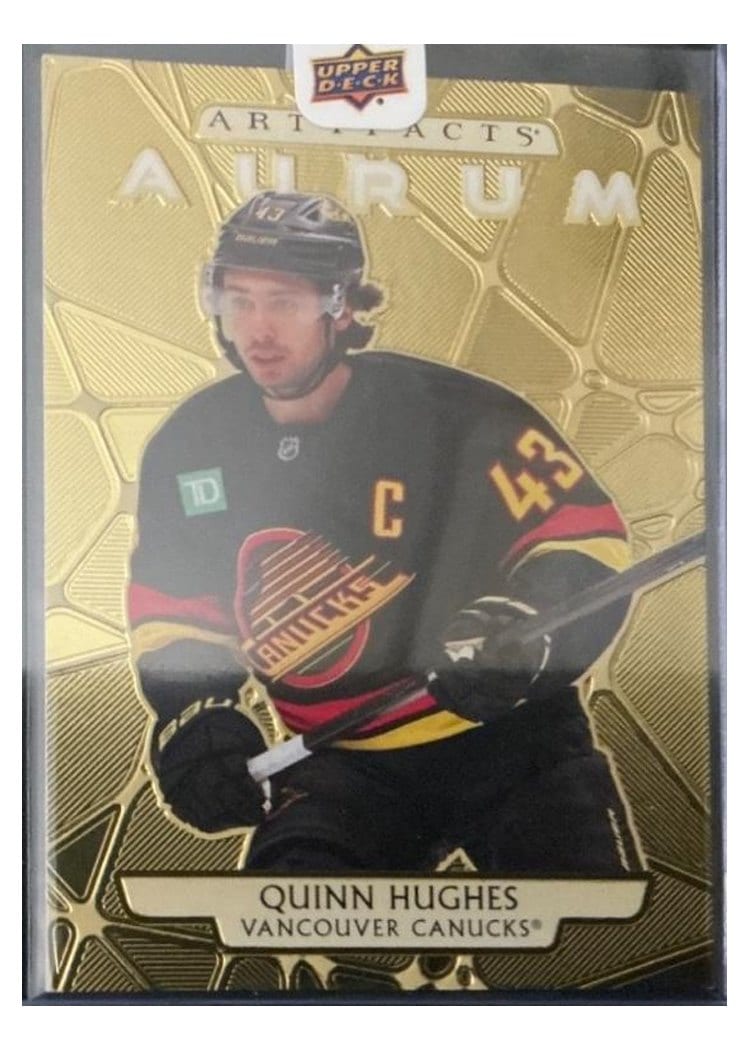 2025-26 Upper Deck Artifacts Aurum Bounty Quinn Hughes #AB-QH card
