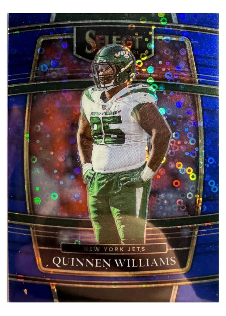 2021 Panini Select Base Set Quinnen Williams Blue Disco #27 card