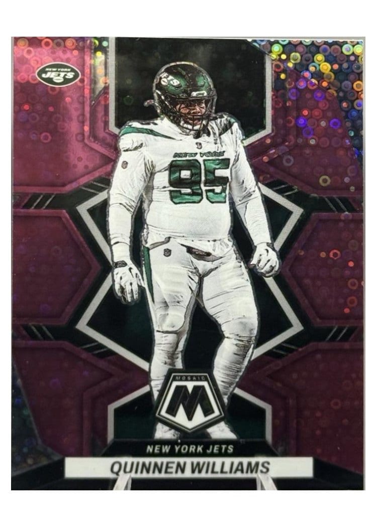 2022 Panini Mosaic Base Set Quinnen Williams No Huddle Pink #154 card