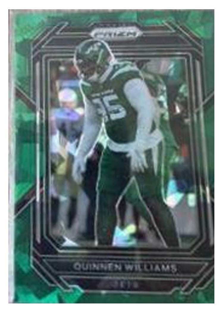 2022 Panini Prizm Base Set Quinnen Williams Green Ice #230 card