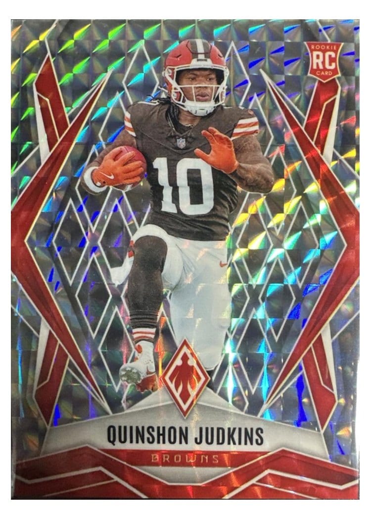 2025 Panini Phoenix Base Set Quinshon Judkins Silver Pyramids #191 card