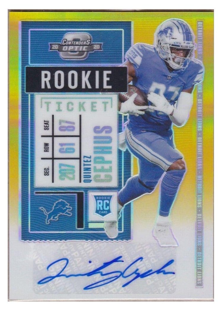 2020 Panini Contenders Optic Base Set Quintez Cephus #189 card