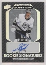 2021-22 Upper Deck Ovation Standing Ovation Rookie Signatures Quinton Byfield #SORS-QB card