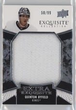 2024-25 Upper Deck Black Diamond Exquisite Collection Extra Exquisite Jersey Quinton Byfield #ECE-QB card
