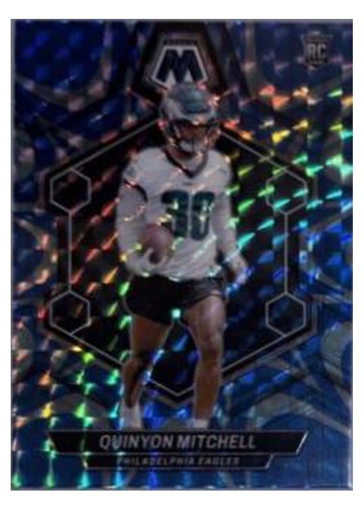 2024 Panini Mosaic Base Set Quinyon Mitchell Blue Reactive #322 card