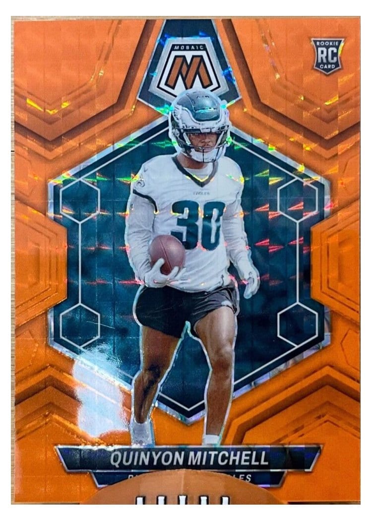 2024 Panini Mosaic Base Set Quinyon Mitchell Orange Fluorescent #322 card