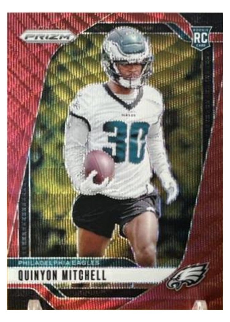 2024 Panini Prizm Base Set Quinyon Mitchell Red Wave #381 card