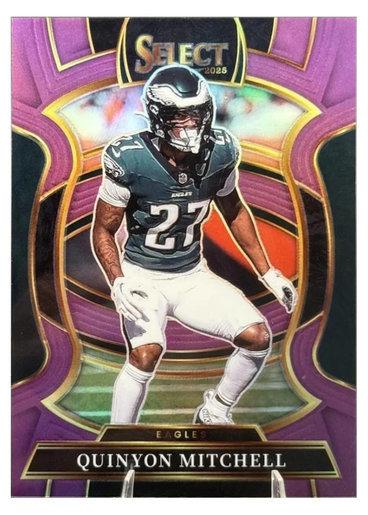 2025 Panini Select Base Set Quinyon Mitchell Purple Prizm #92 card