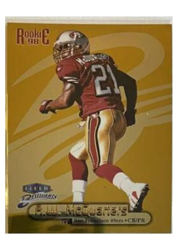 1998 Fleer Brilliants R.W. McQuarters #121G card