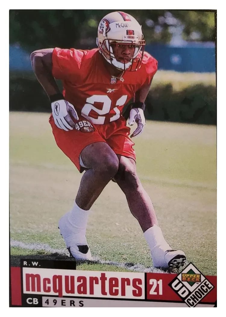 1998 Upper Deck UD Choice R. W. McQuarters #8 card