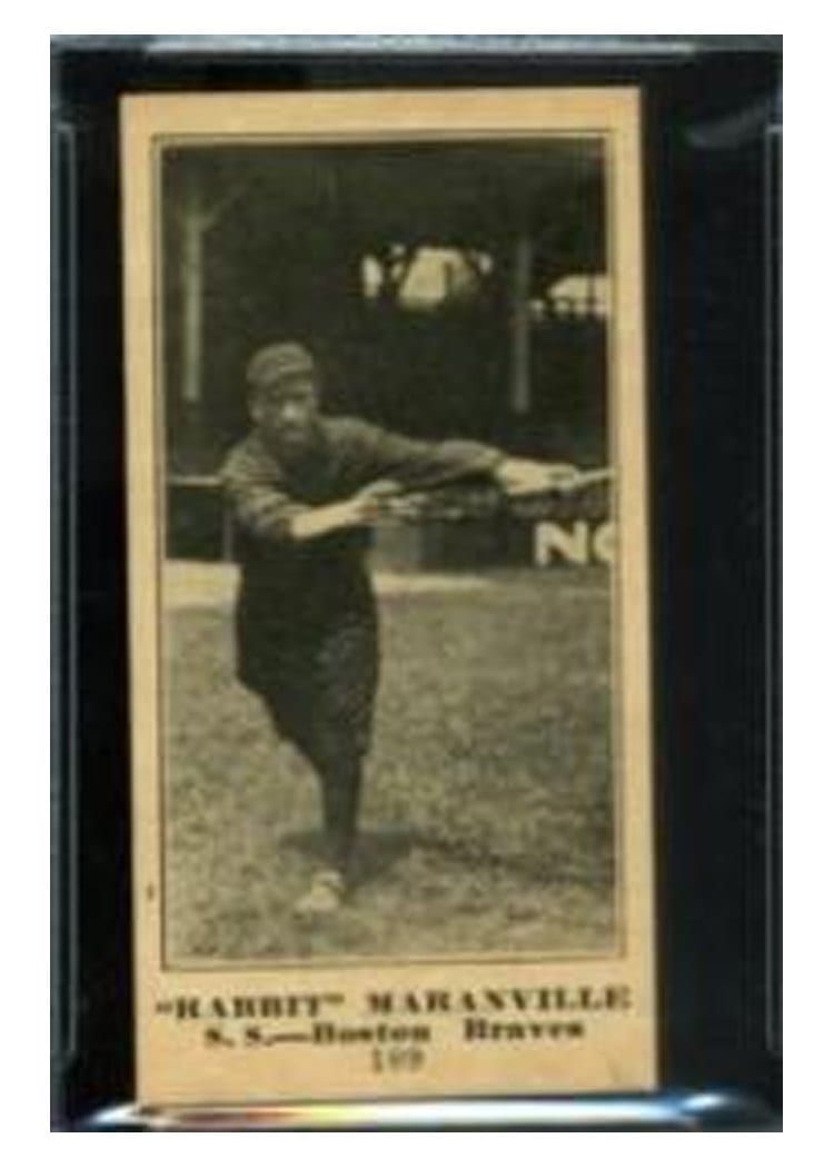 1916 Famous & Barr Co 'Rabbit' Maranville #109 card