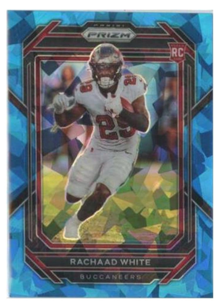 2022 Panini Prizm Base Set Rachaad White Blue Ice #343 card