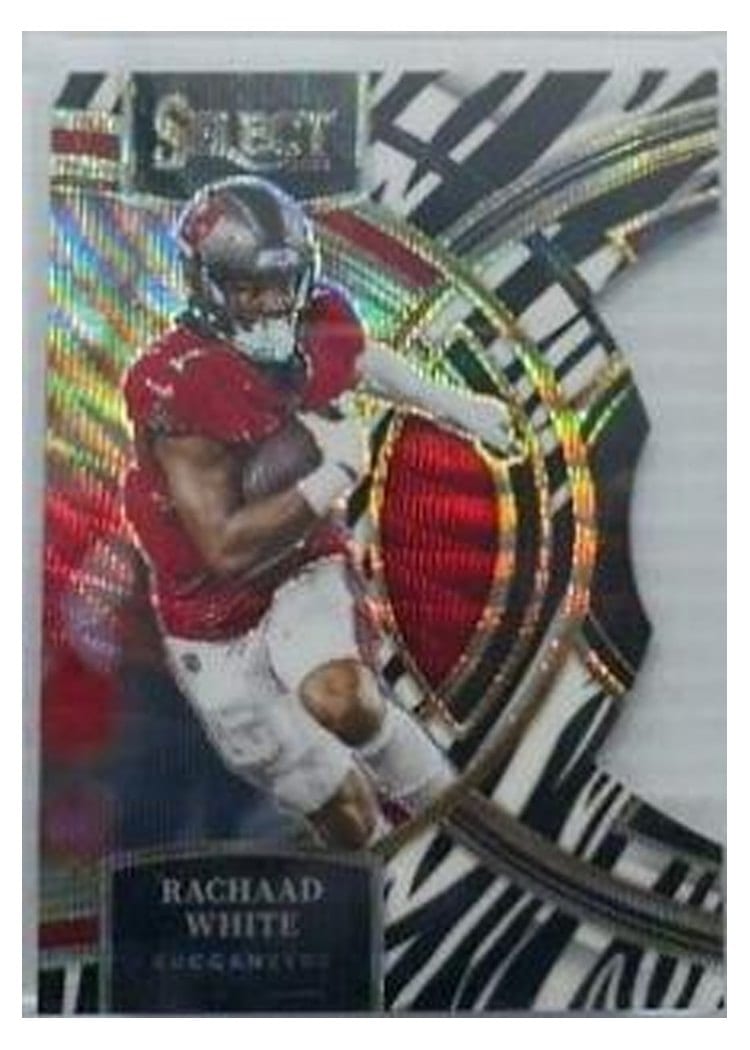 2023 Panini Select Base Set Rachaad White Zebra Prizm Die-Cut #197 card