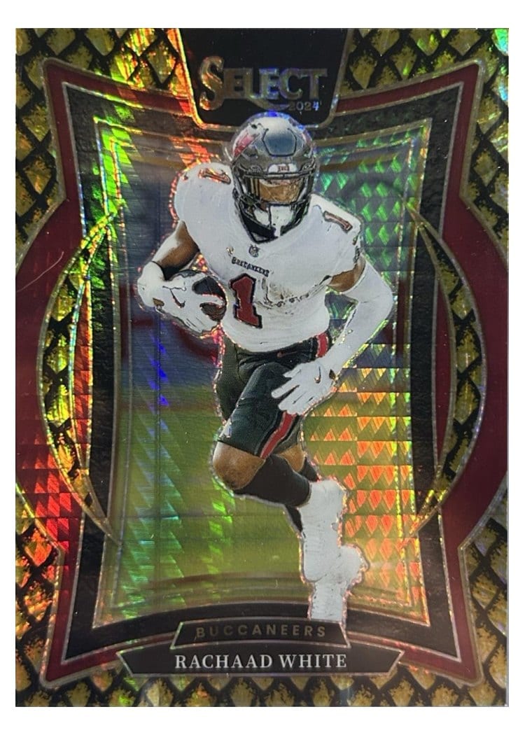 2024 Panini Select Base Set Rachaad White Gold Dragon Scale Prizm #88 card