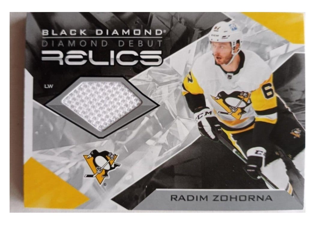 2021-22 Upper Deck Black Diamond Diamond Debut Relics Radim Zohorna #DD-RZ card