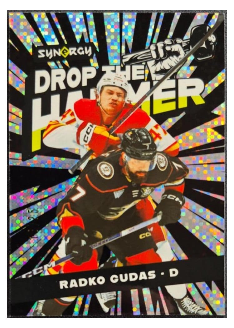 2024-25 Upper Deck Synergy Drop the Hammer! Radko Gudas #DH-5 card