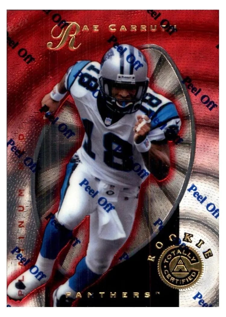 1997 Pinnacle Totally Certified Rae Carruth #142 card