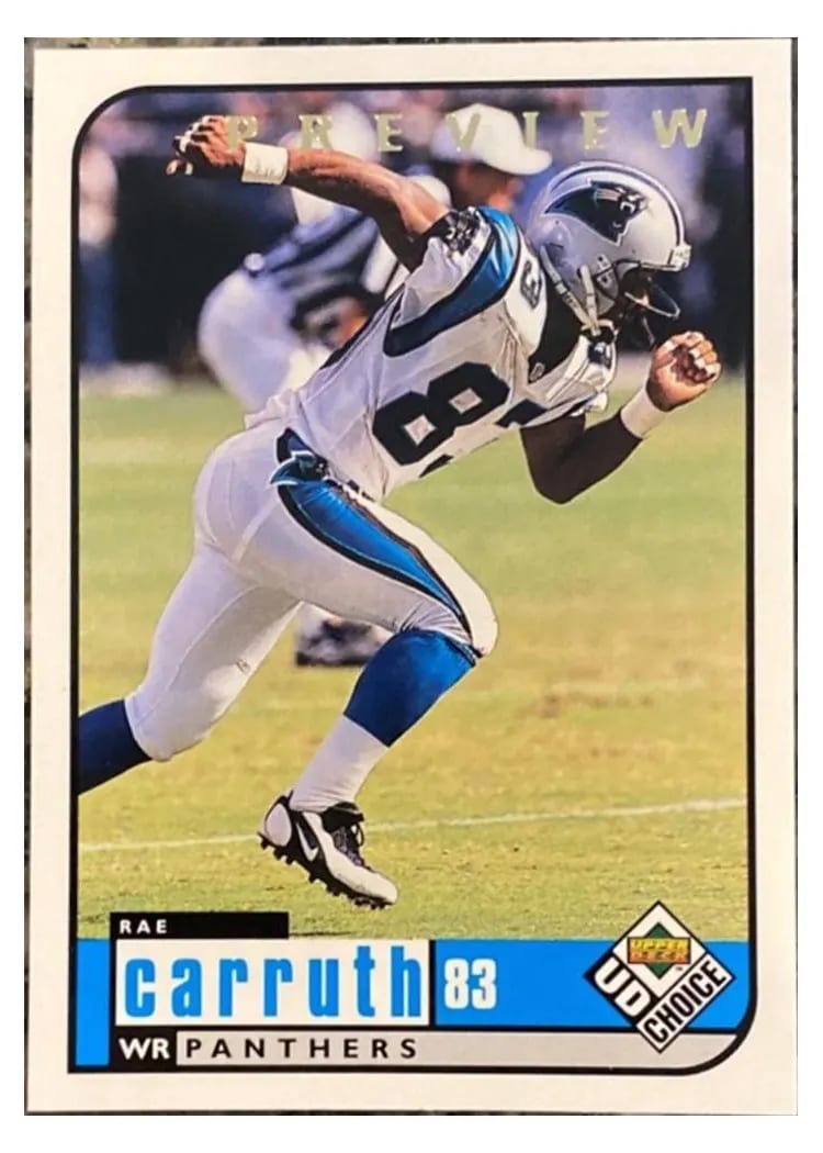 1998 Upper Deck UD Choice Rae Carruth #26 card