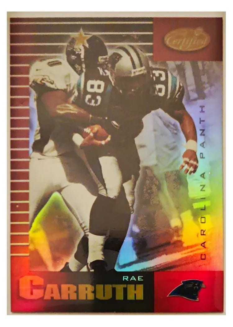 1999 Leaf Certified Rae Carruth #15 card