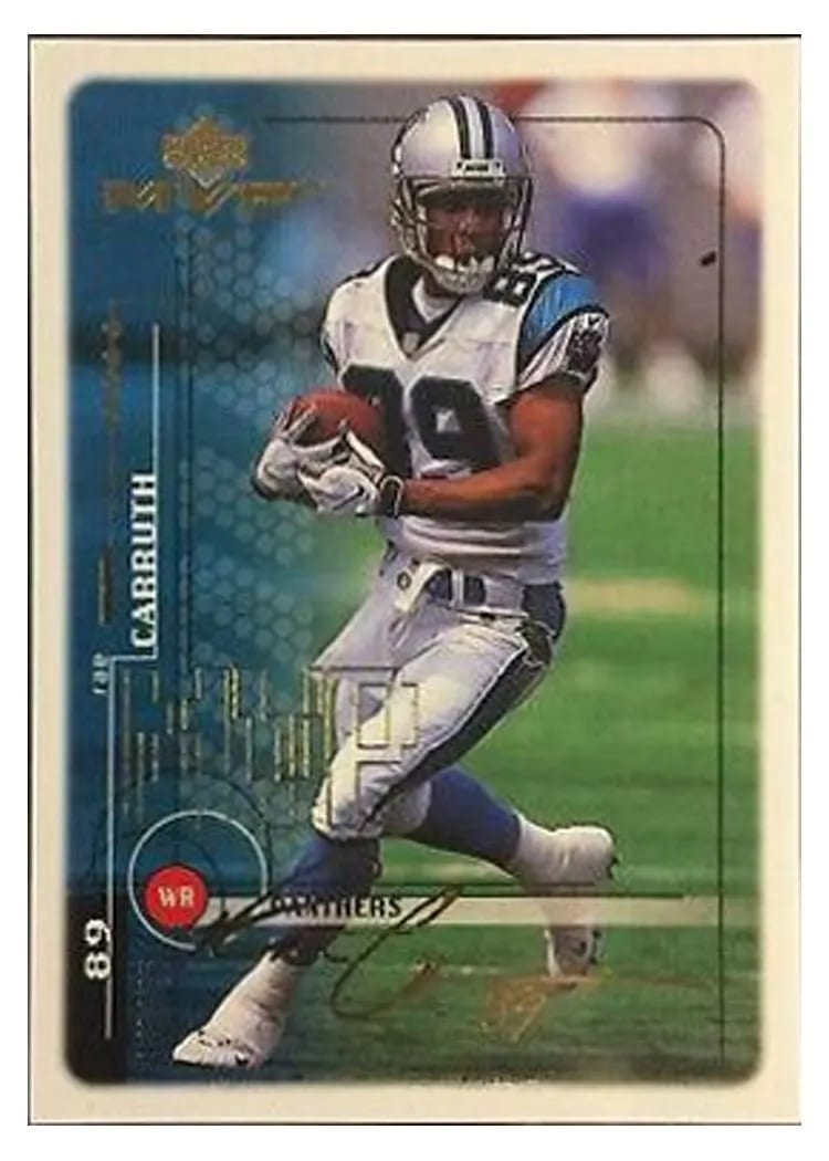 1999 Upper Deck MVP Rae Carruth #29 card