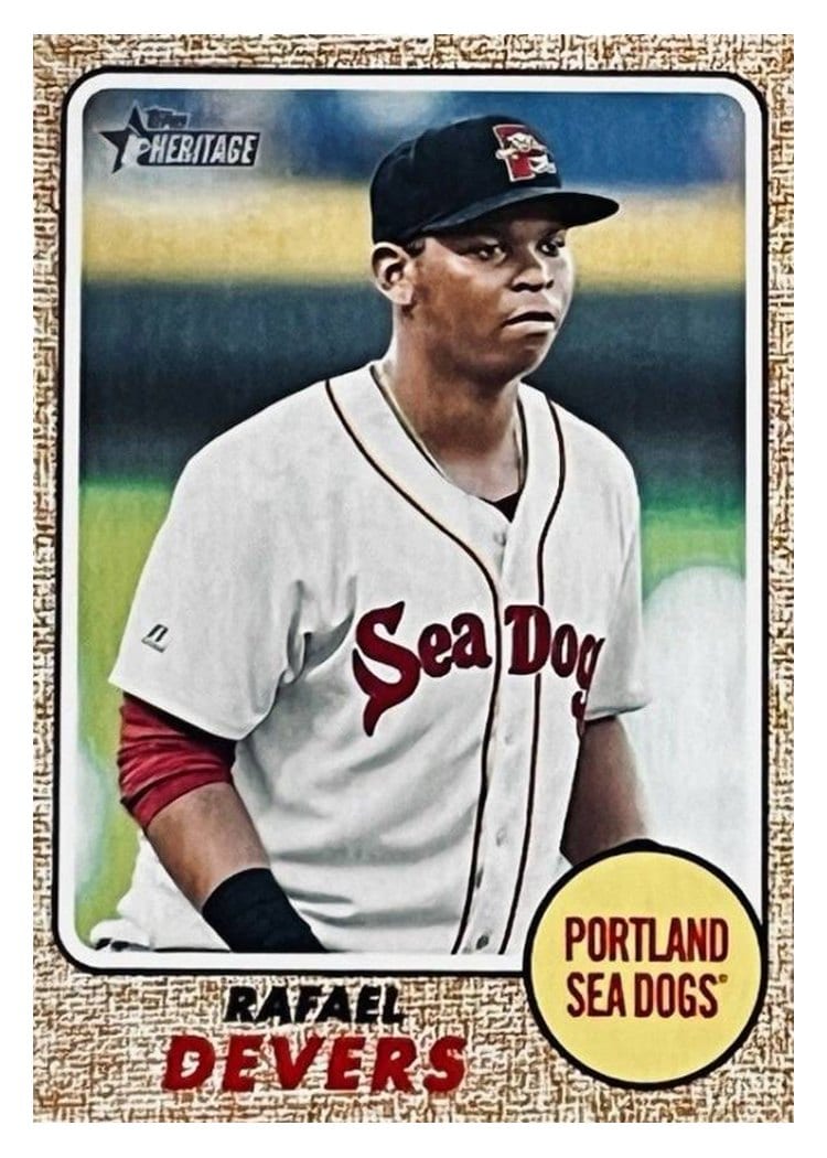 2017 Topps Heritage Minor League Base Set Rafael Devers #190 card