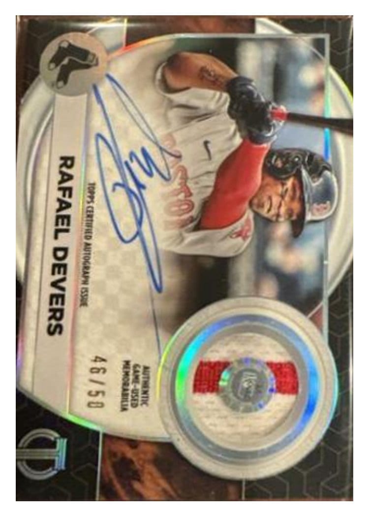 2022 Topps Tribute Autograph Patches Rafael Devers #AP-RD card