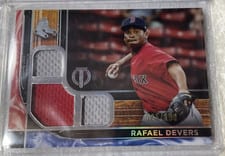 2022 Topps Tribute Triple Relics Rafael Devers #TTR-RD card
