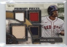 2025 Topps Museum Collection Single Player Primary Pieces Quad Relics Rafael Devers #SPPQ-RD card