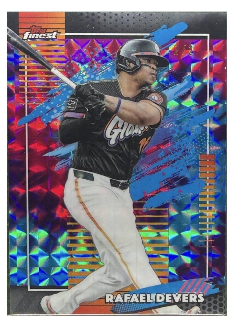 2026 Topps Finest Rafael Devers Tie Dye Geometric Refractor #118 card